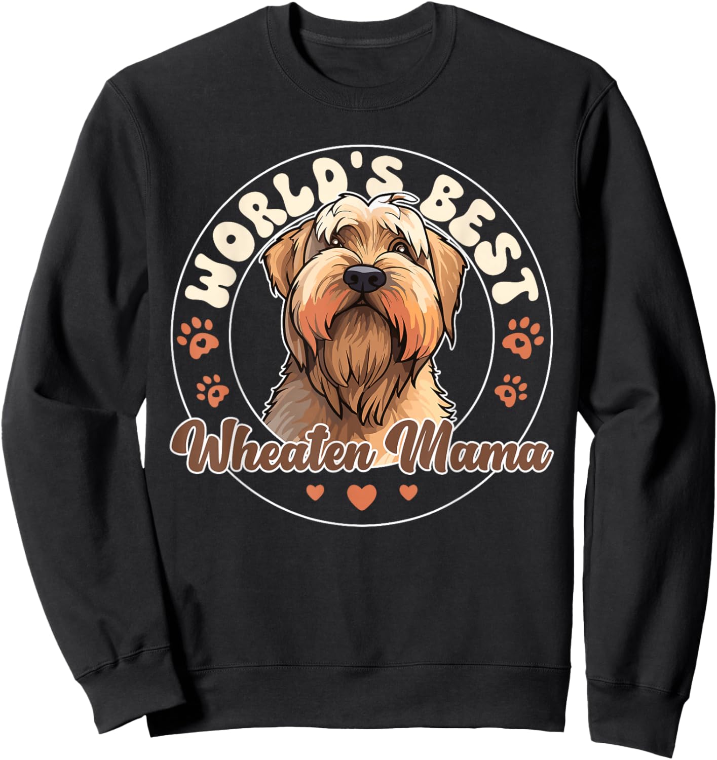 Irish Soft Coated Wheaten Terrier World's Best Wheaten Mama Sweatshirt - Sweatshirt | Black