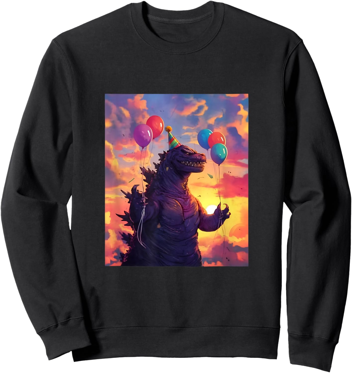 Kaiju Birthday Party Japan Monster Movie Bday Japanese Sweatshirt - Sweatshirt | Black