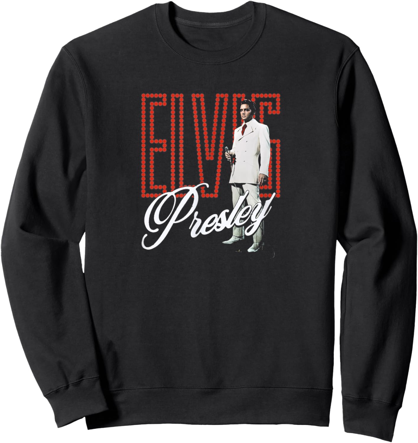 Elvis Presley Retro Lights Sweatshirt - Sweatshirt | Black