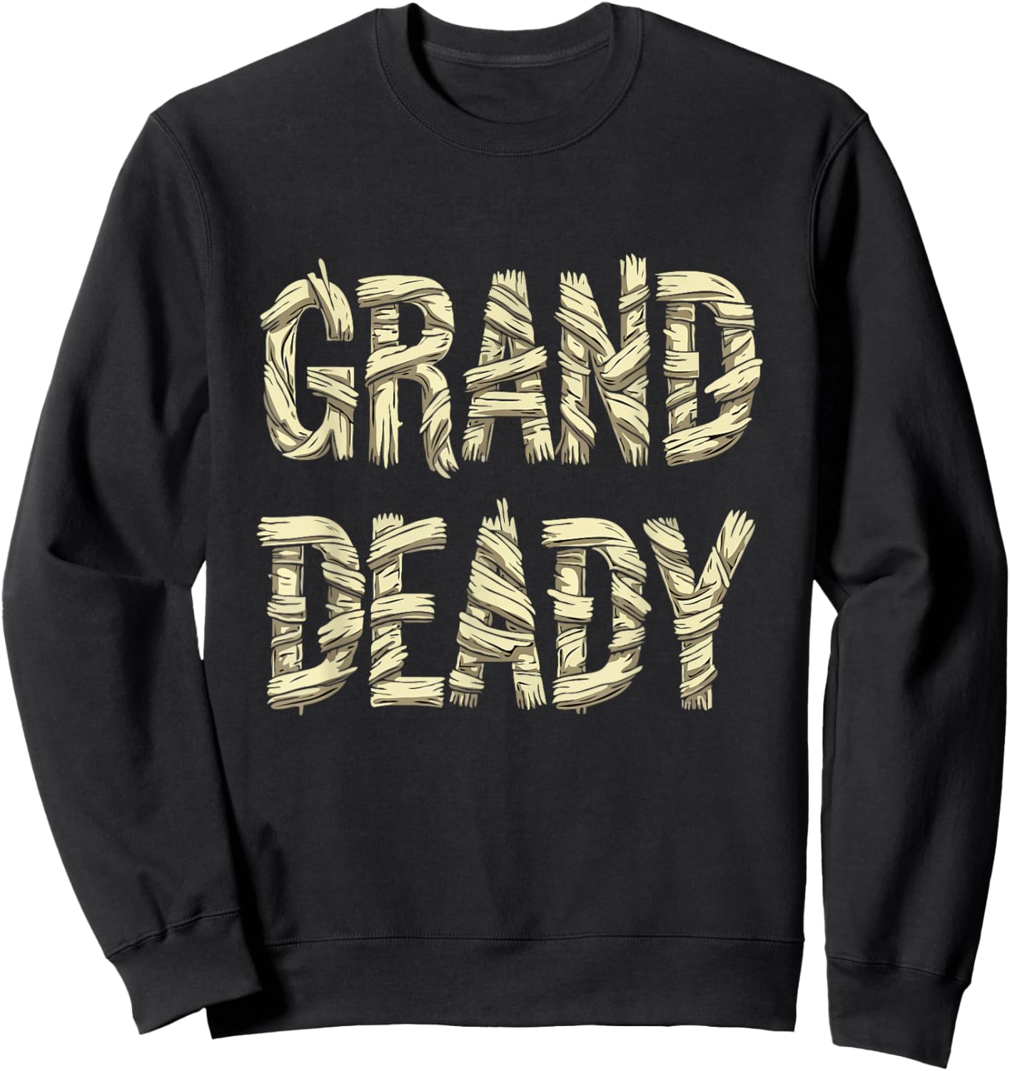 Funny Grand Mummy Matching Couple Halloween Family Costume Sweatshirt - Sweatshirt | Black