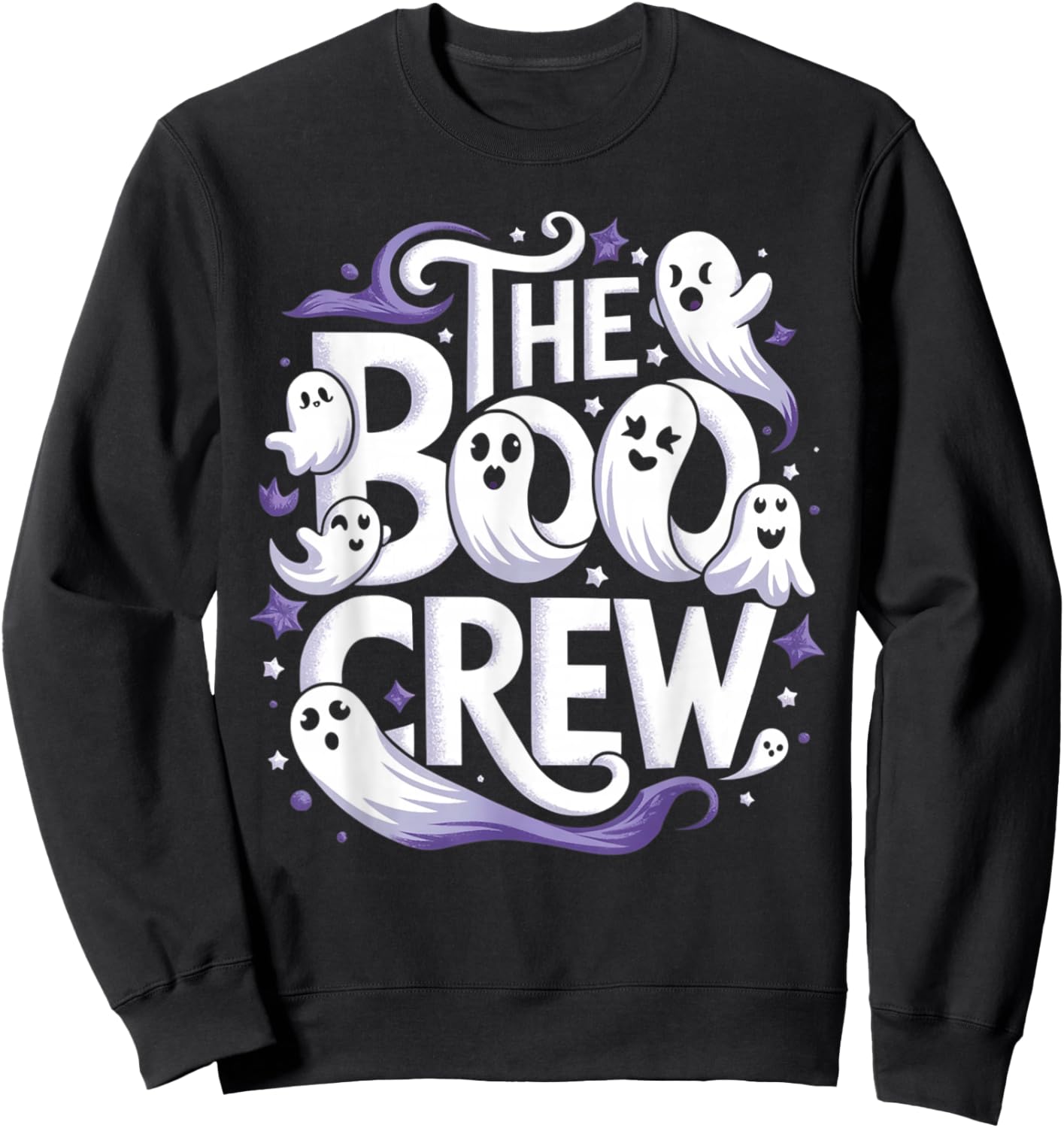 The Boo Crew Halloween Trick Treat Ghost Squad Sweatshirt - Sweatshirt | Black
