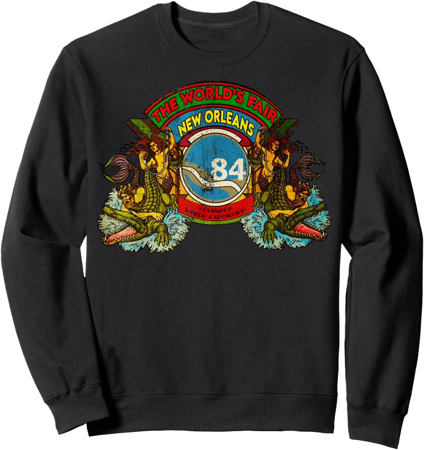 Retro Cool 1984 Vintage World Fair Louisiana Sweatshirt - Sweatshirt | Black