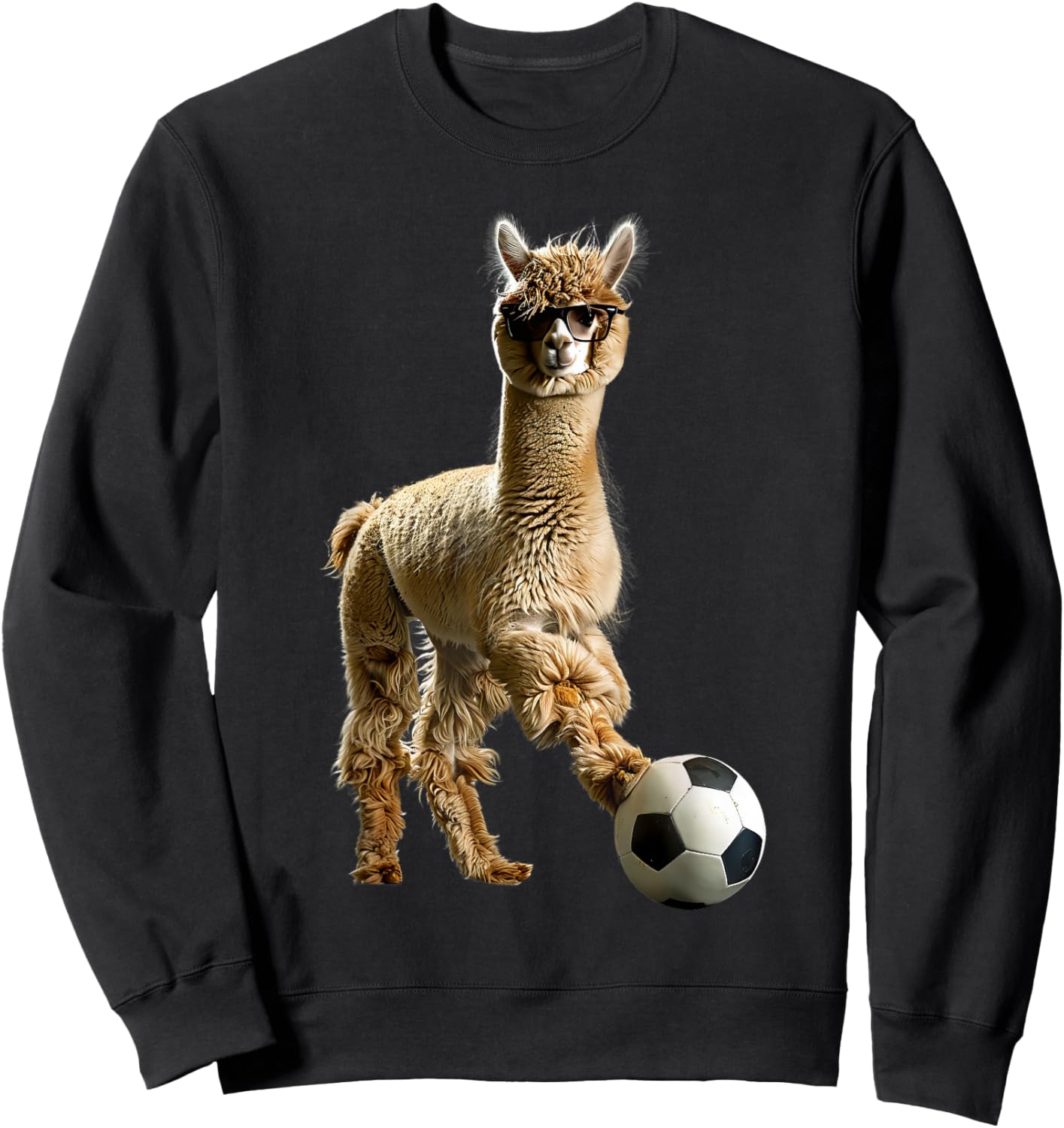 Alpaca Soccer Sweatshirt - Sweatshirt | Black