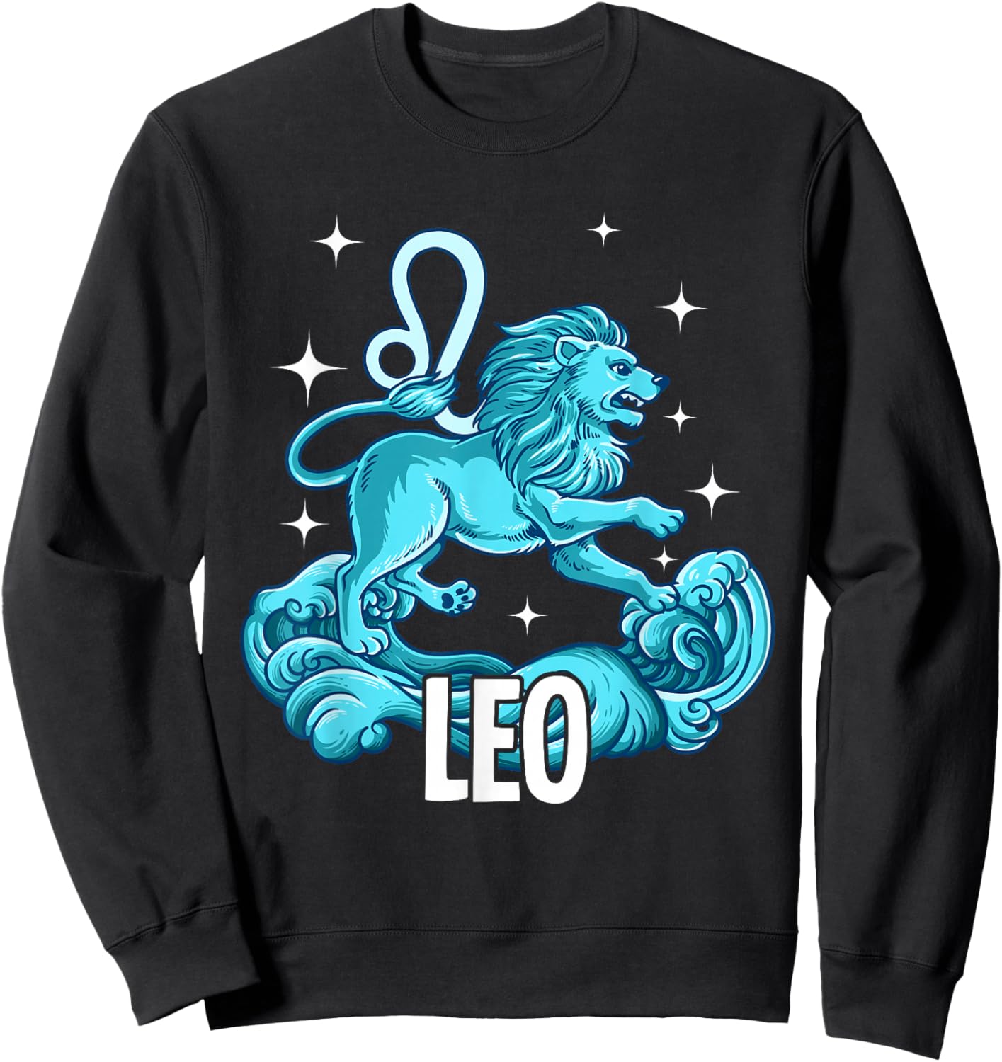 Leo Zodiac Sign Sweatshirt - Sweatshirt | Black