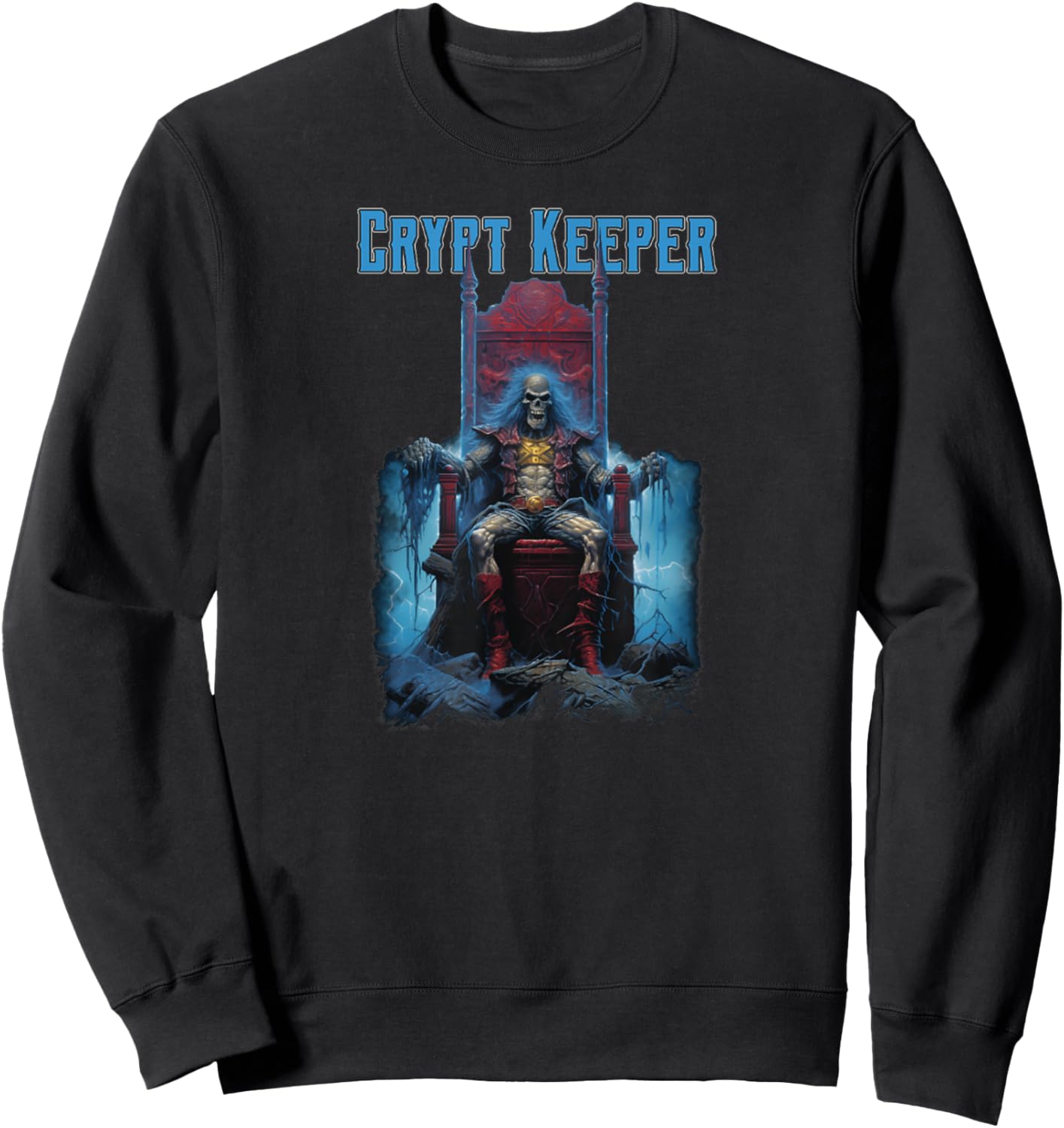 Crypt Keeper Gothic Skeleton Halloween Sweatshirt - Sweatshirt | Black