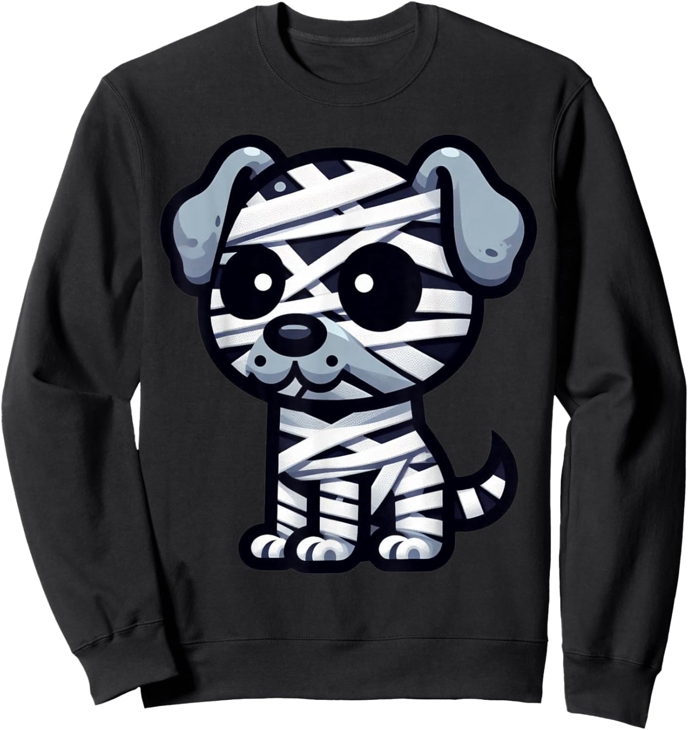 Mummy Dog Halloween - Cute, Funny & Spooky Pet Costume Women Kids Sweatshirt - Sweatshirt | Black