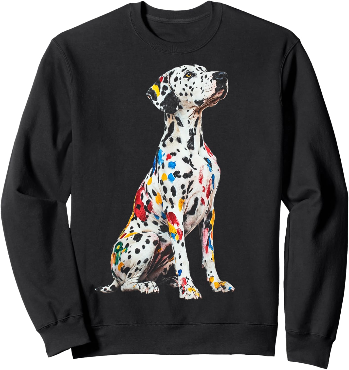 Dalmatian Dog Motif Pet Art Dalmatian Women Kids Sweatshirt - Sweatshirt | Black