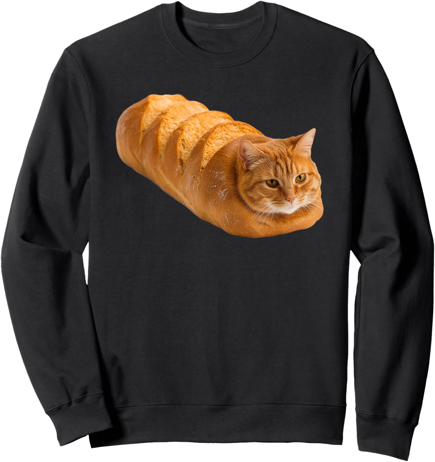 Freshly Baked Cat Loaf Bread Kitten Sweatshirt - Sweatshirt | Black