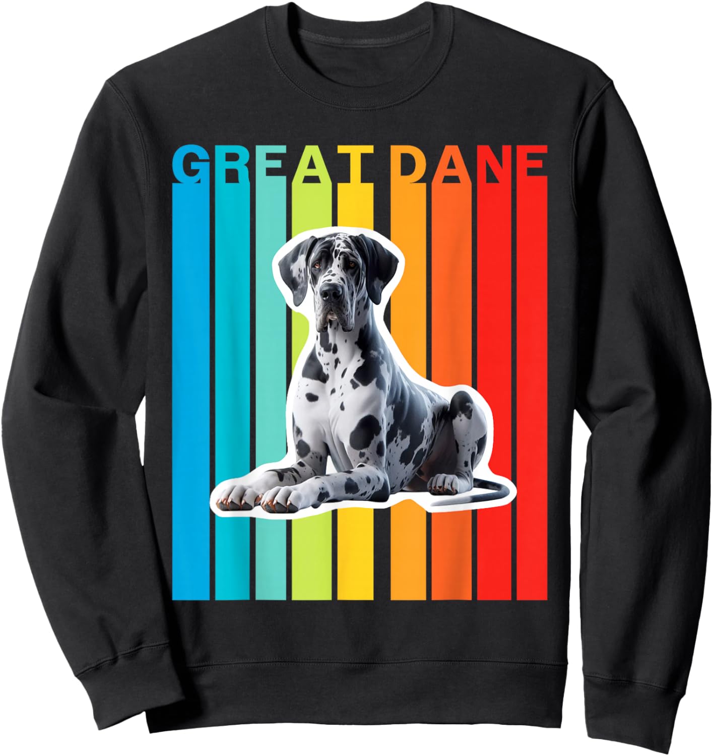 Colorful Great Dane Sweatshirt - Sweatshirt | Black