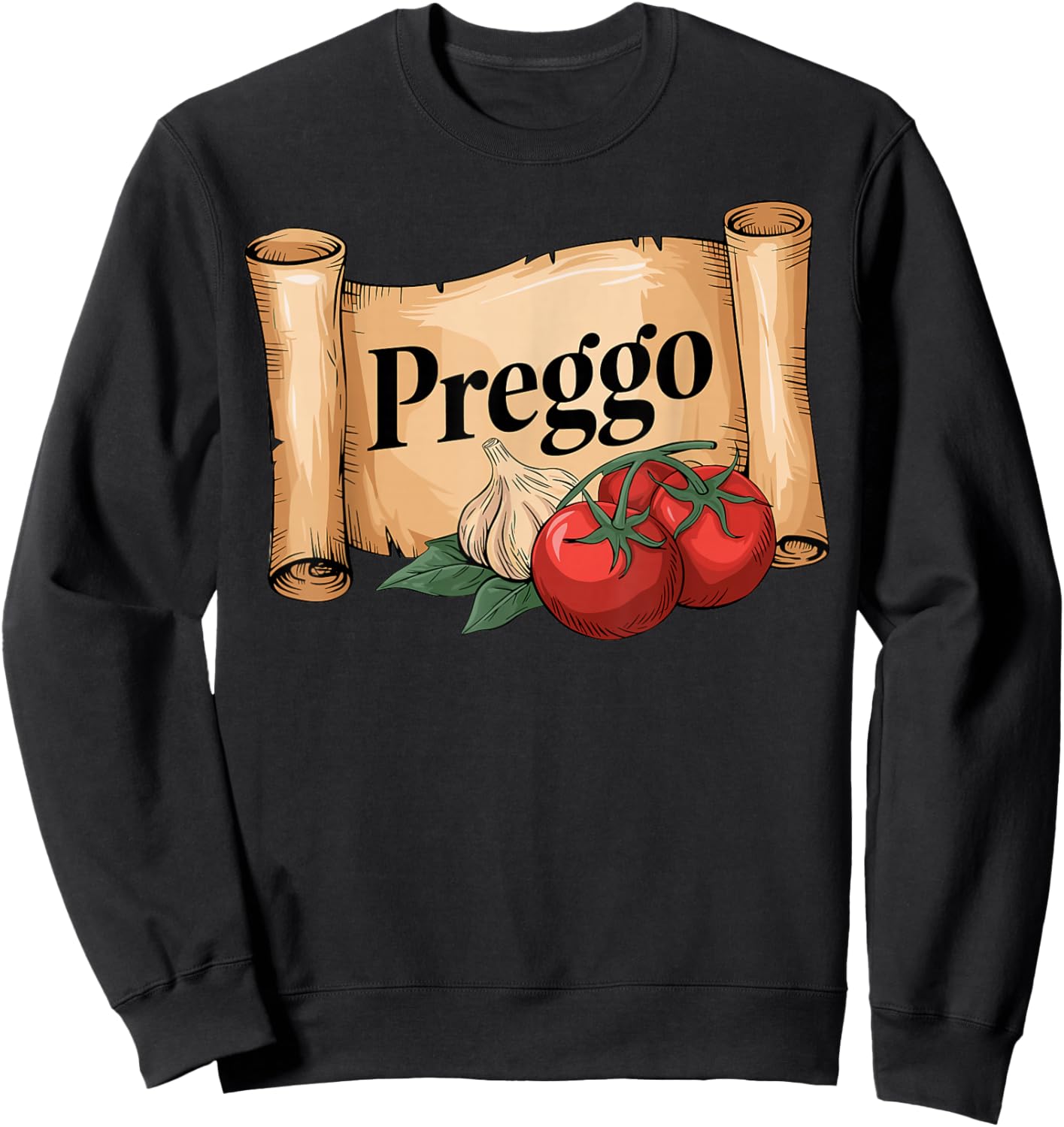 Preggo Sauce Costume Cute and Funny Pregnancy Announcement Sweatshirt - Sweatshirt | Black