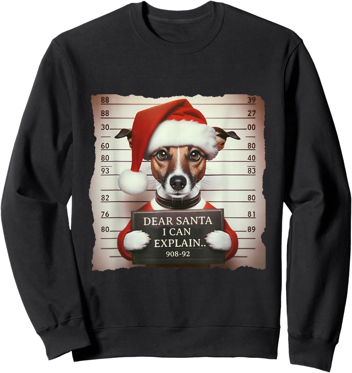 Jack Russell Terrier Dogs Christmas Dear Santa I Can Explain Sweatshirt - Sweatshirt | Black