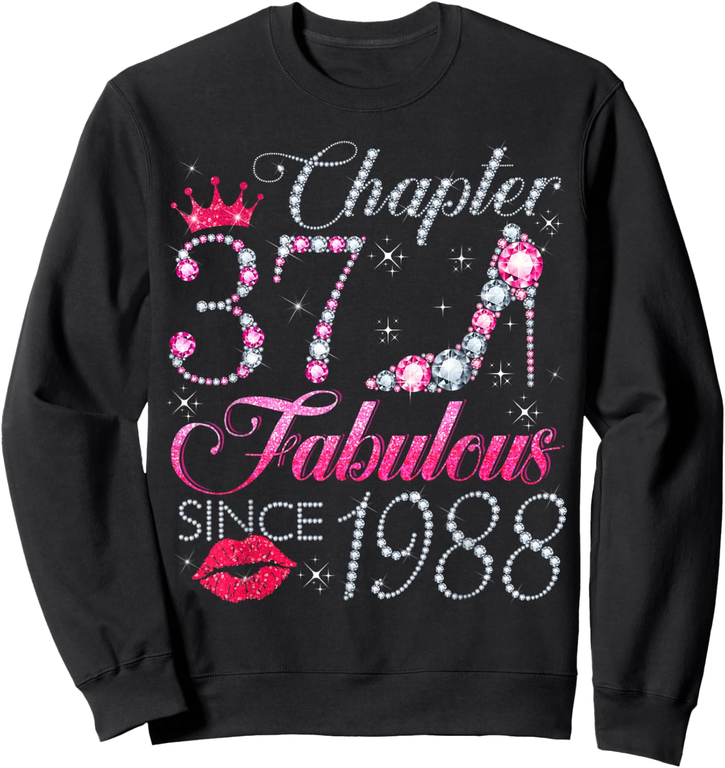 Chapter 37 Fabulous Since 1988 37Th Birthday Gift Sweatshirt - Sweatshirt | Black