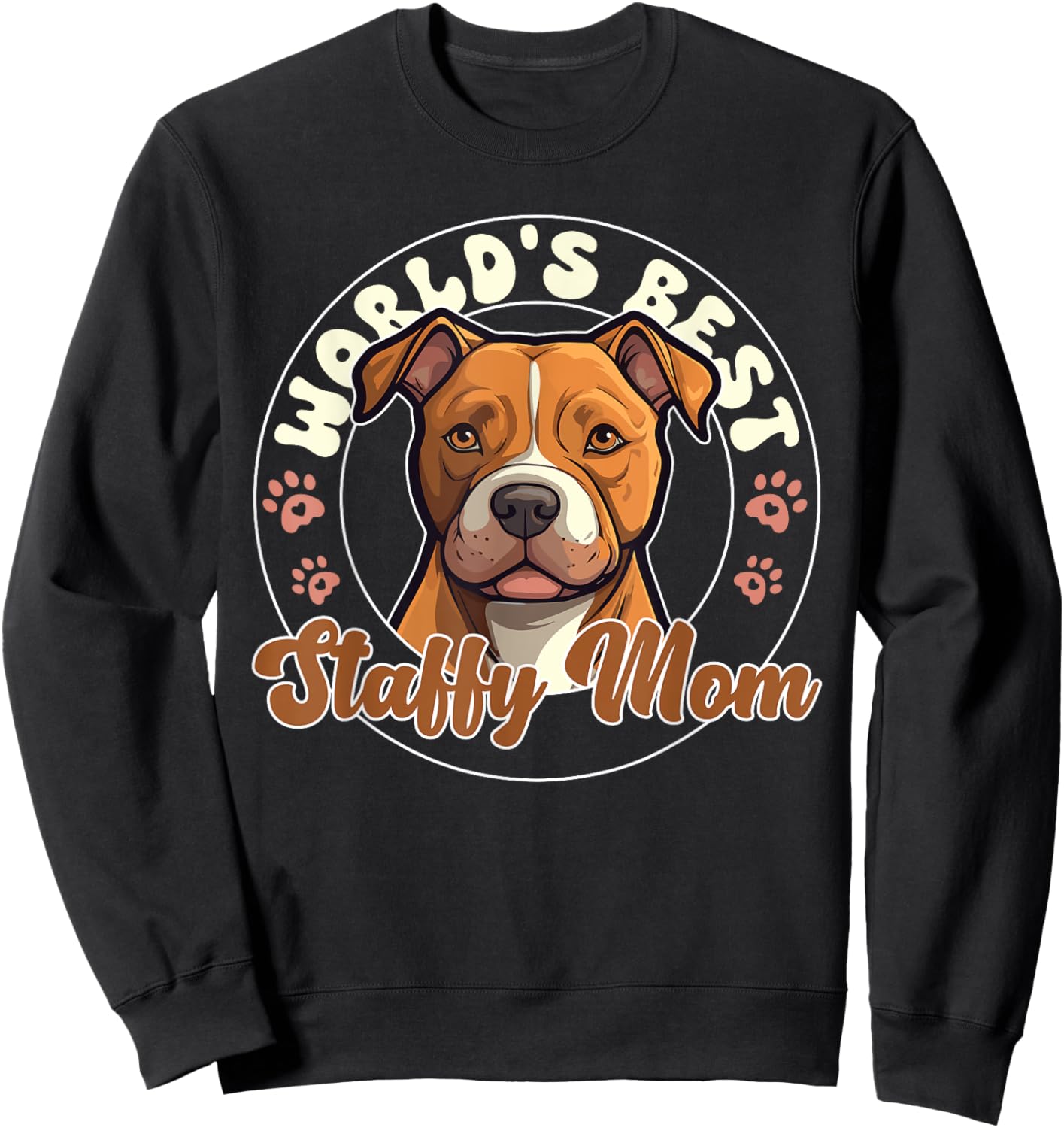 American Staffordshire Terrier World's Best Staffy Mom Sweatshirt - Sweatshirt | Black