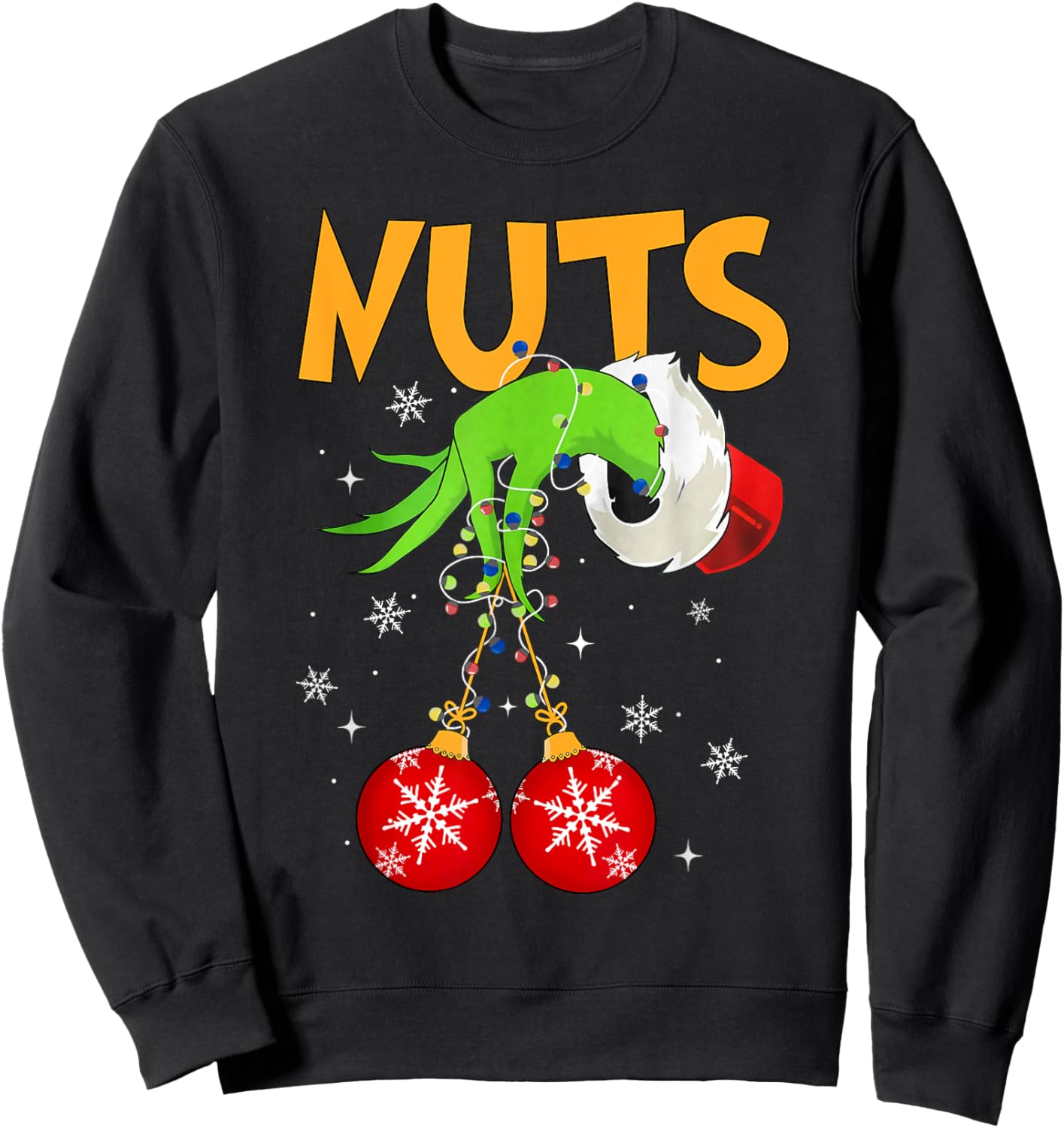 Chest Nuts Matching Chestnuts Christmas Snow Couples Men Sweatshirt - Sweatshirt | Black