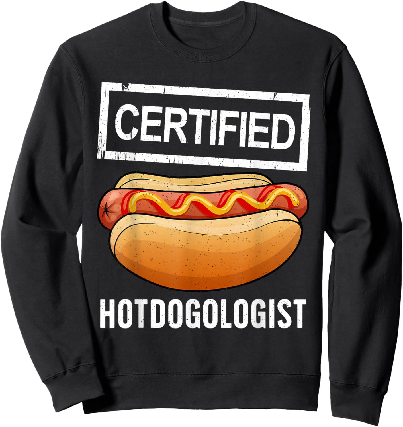 Cool Hotdog Outfit Women Adult Hotdog Hot Dog Lover Sweatshirt - Sweatshirt | Black