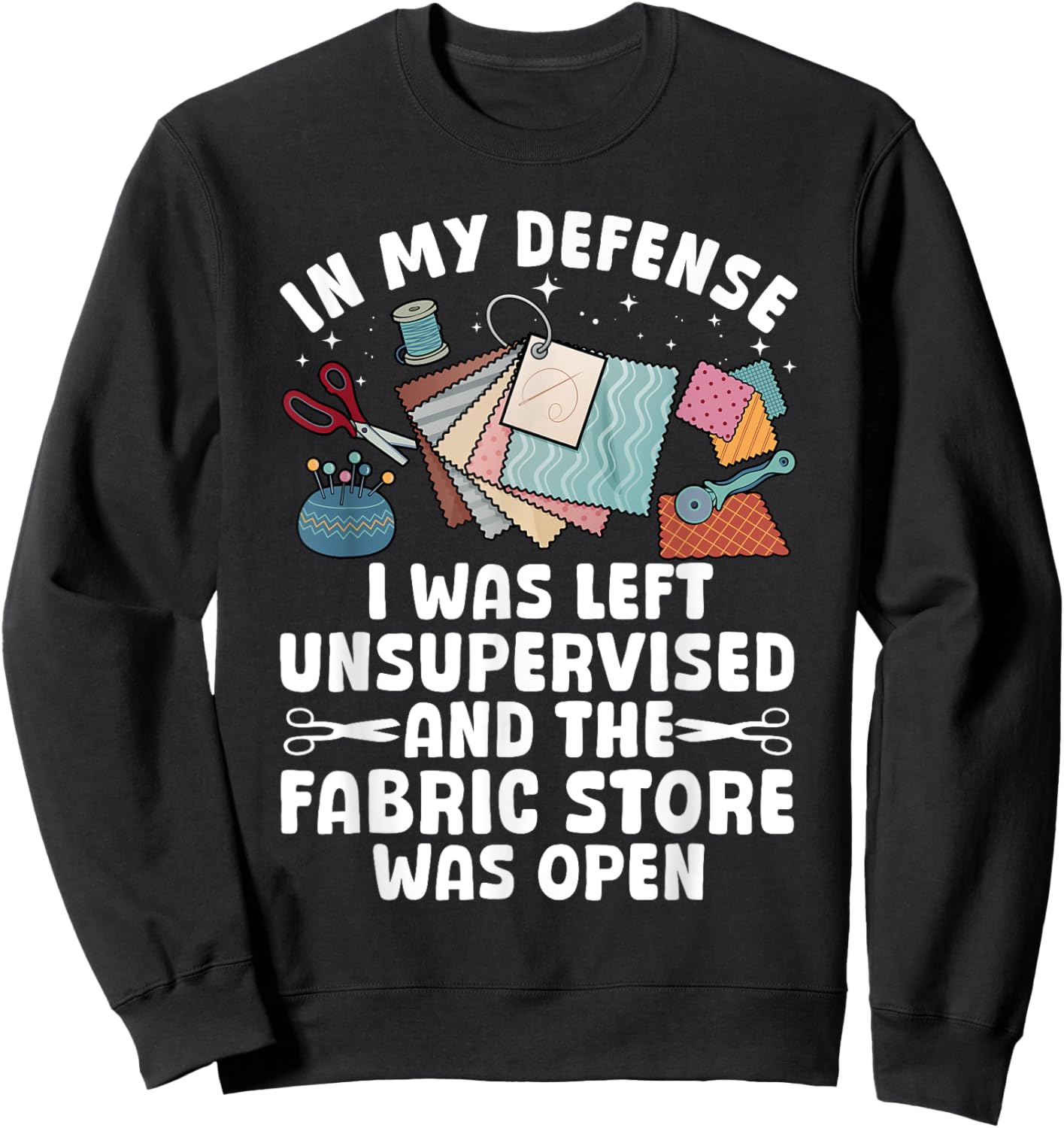 Funny Quilting Design Women Sewing Sew Quilter Sewer Sweatshirt - Sweatshirt | Black