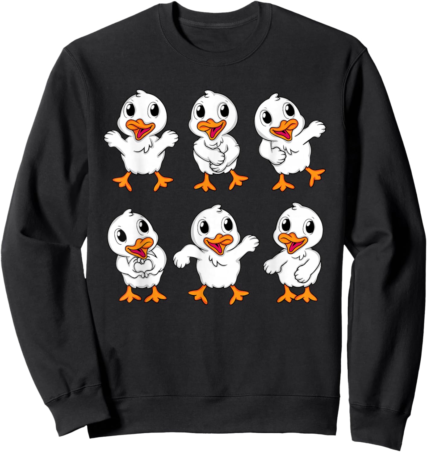 Cute Baby Ducks Kids Duck Lover Women Duck Sweatshirt - Sweatshirt | Black