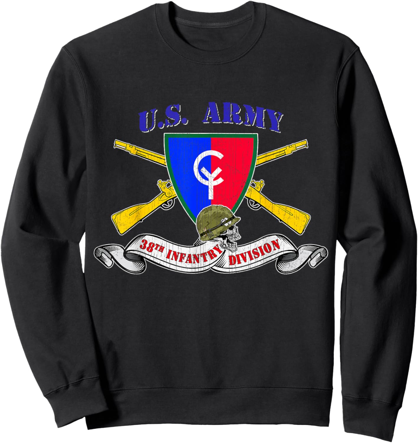 38th Infantry Division 38th ID Veteran Cyclone Division Sweatshirt - Sweatshirt | Black