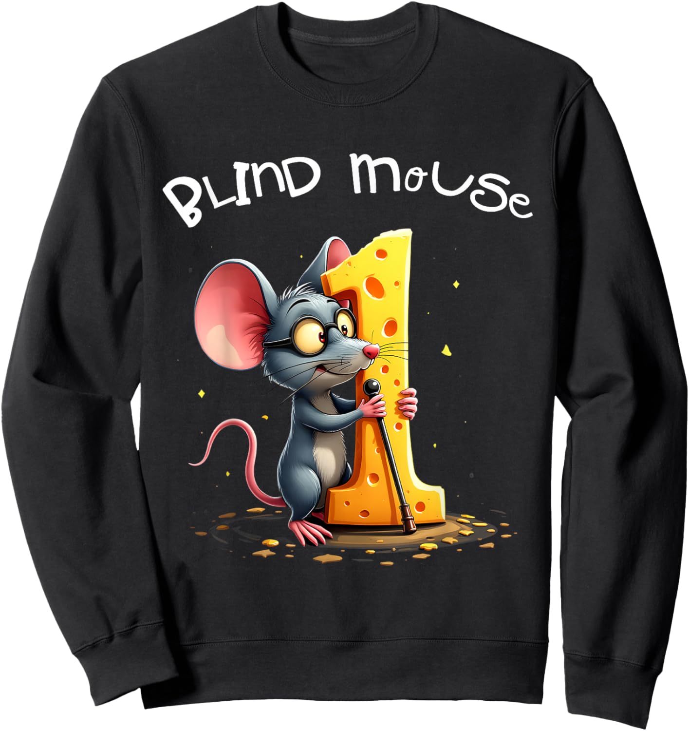 Three Blind Mice Matching Halloween Group Costume Mouse #1 Sweatshirt - Sweatshirt | Black