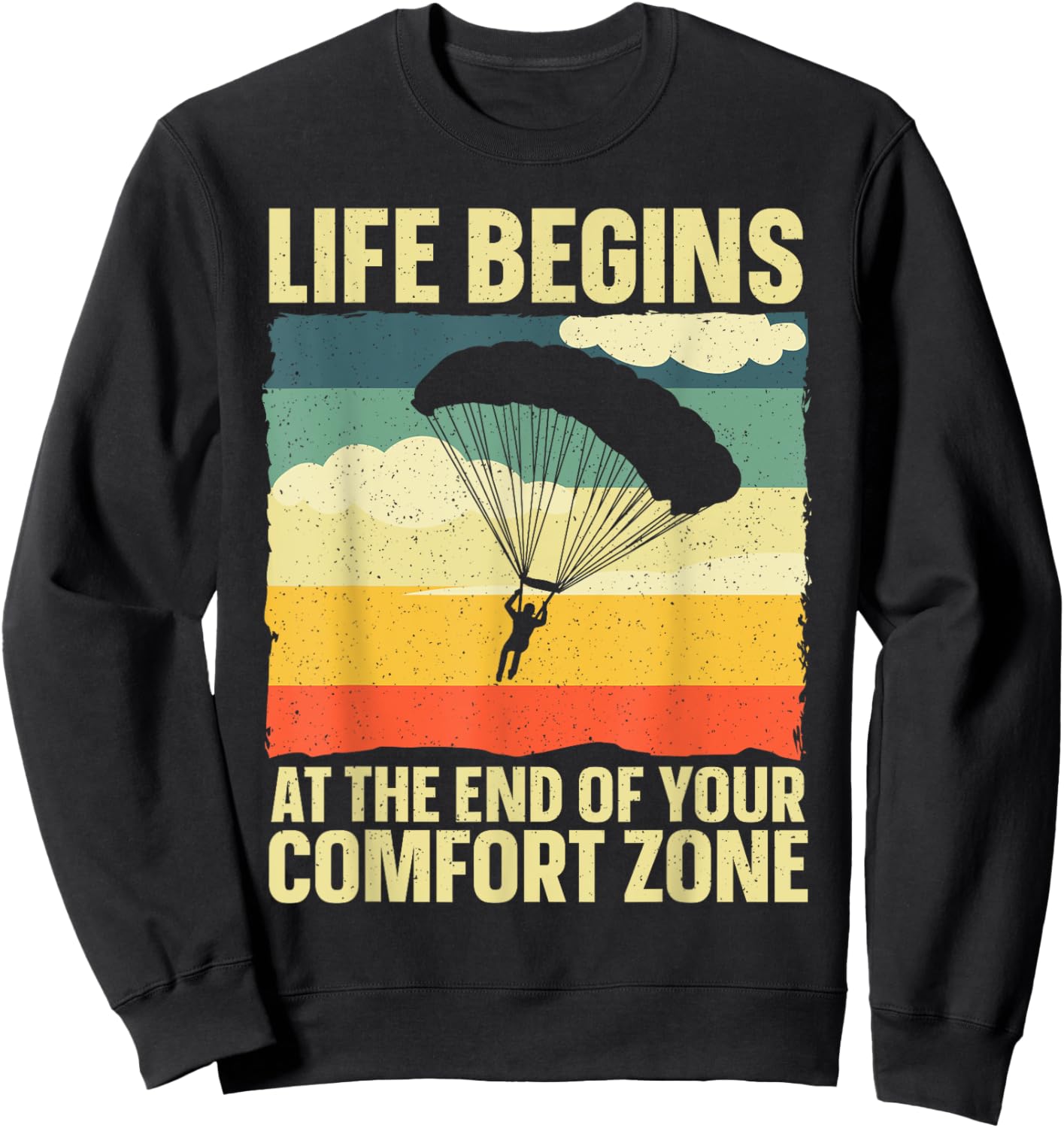 Funny Skydiving Art Women Skydiver Sky Diving Lover Sweatshirt - Sweatshirt | Black