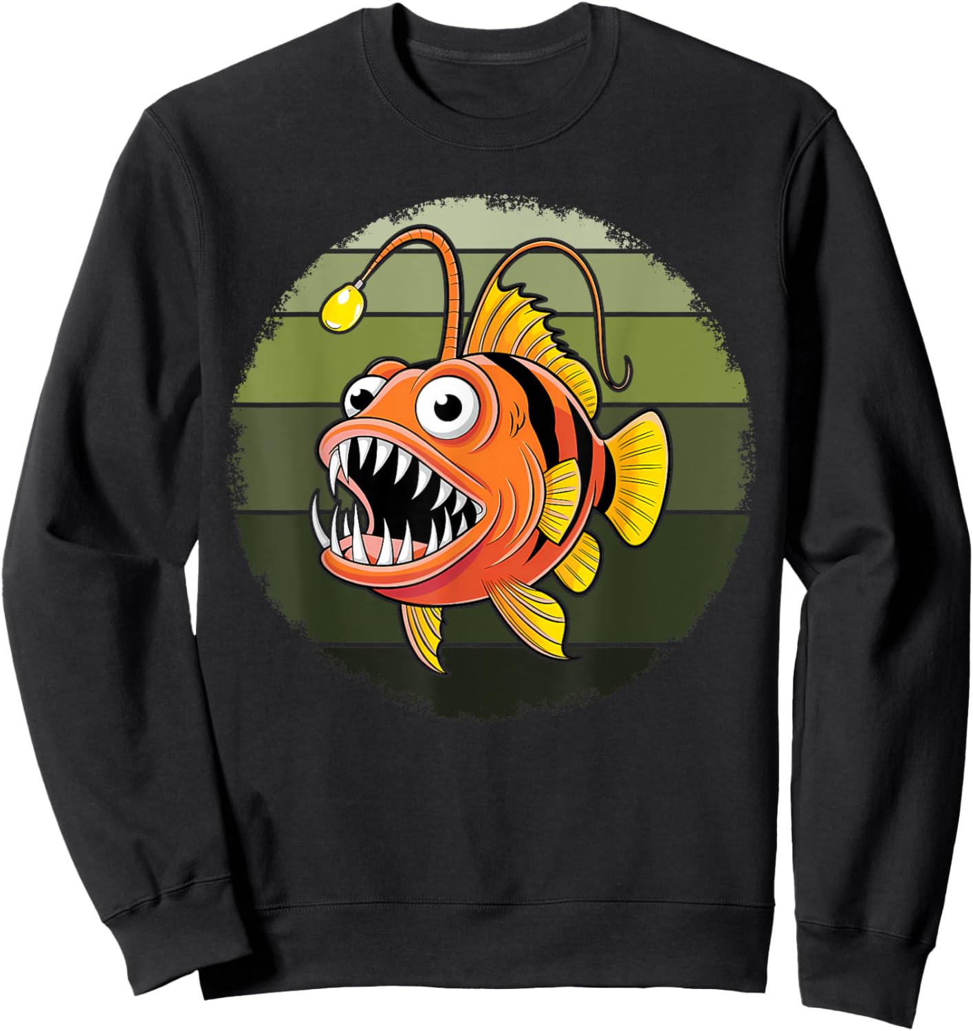 Anglerfish Deep Sea Creatures Angler Fish Sea Monster Sweatshirt - Sweatshirt | Black