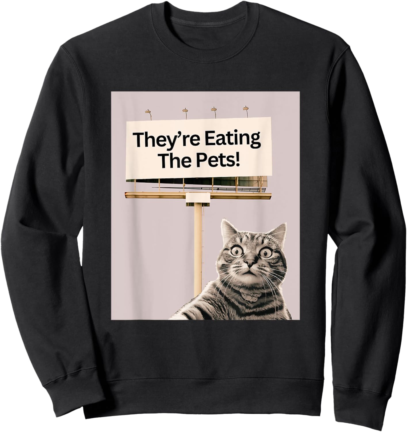 They're Eating The Pets / Dogs Cats Sweatshirt - Sweatshirt | Black