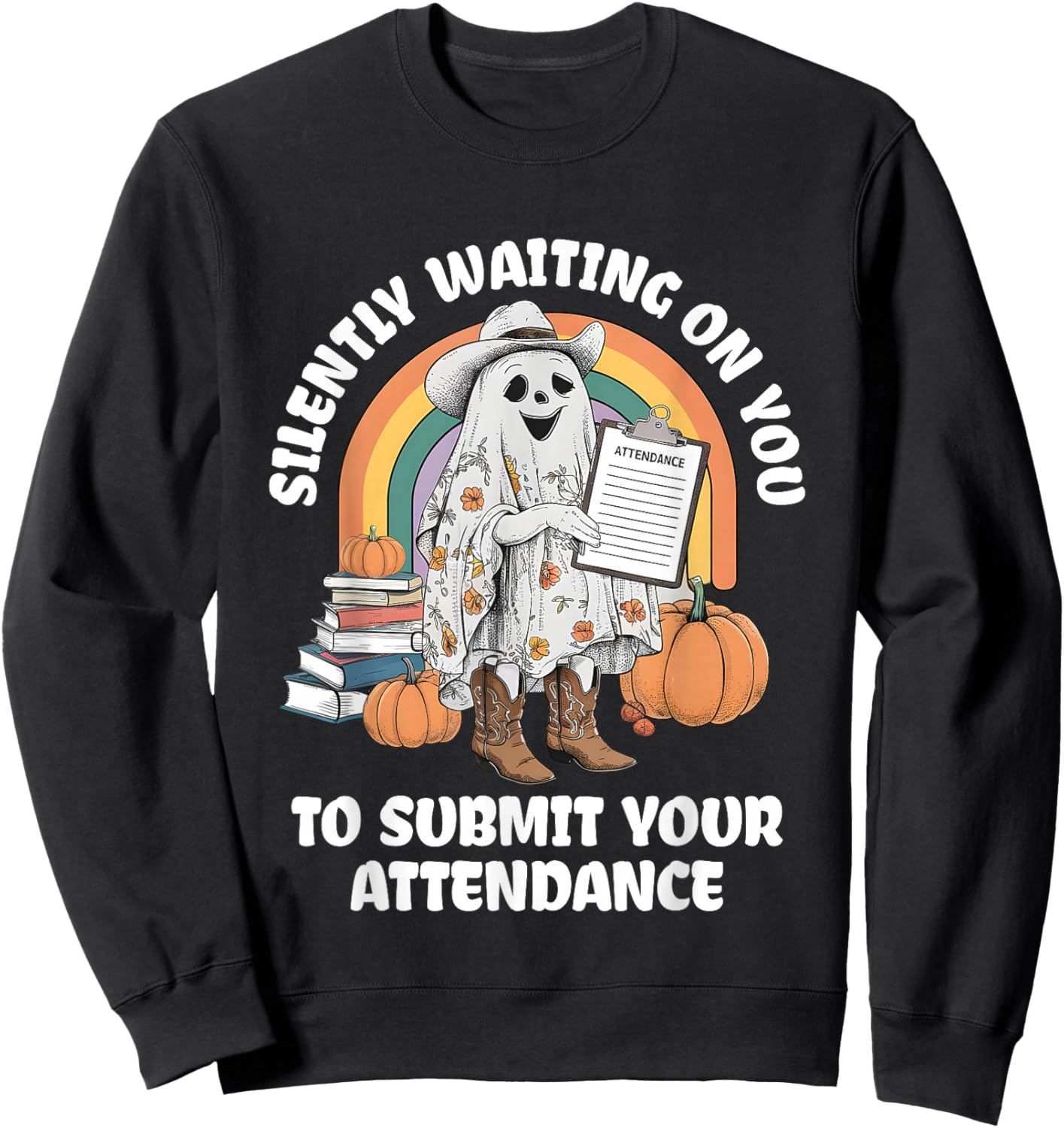 Silently Waiting On You To Submit Your Attendance Outfit Sweatshirt - Sweatshirt | Black
