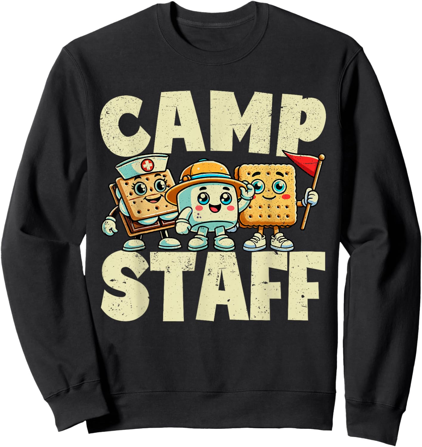 Camp Staff Camping counselor summer camp Sweatshirt - Sweatshirt | Black