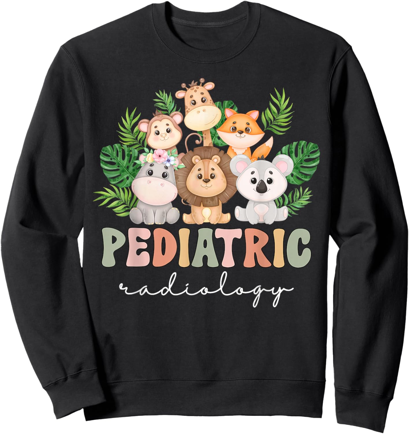 Cute Animals Pediatric Radiology PEDS Radiologist X-ray Sweatshirt - Sweatshirt | Black