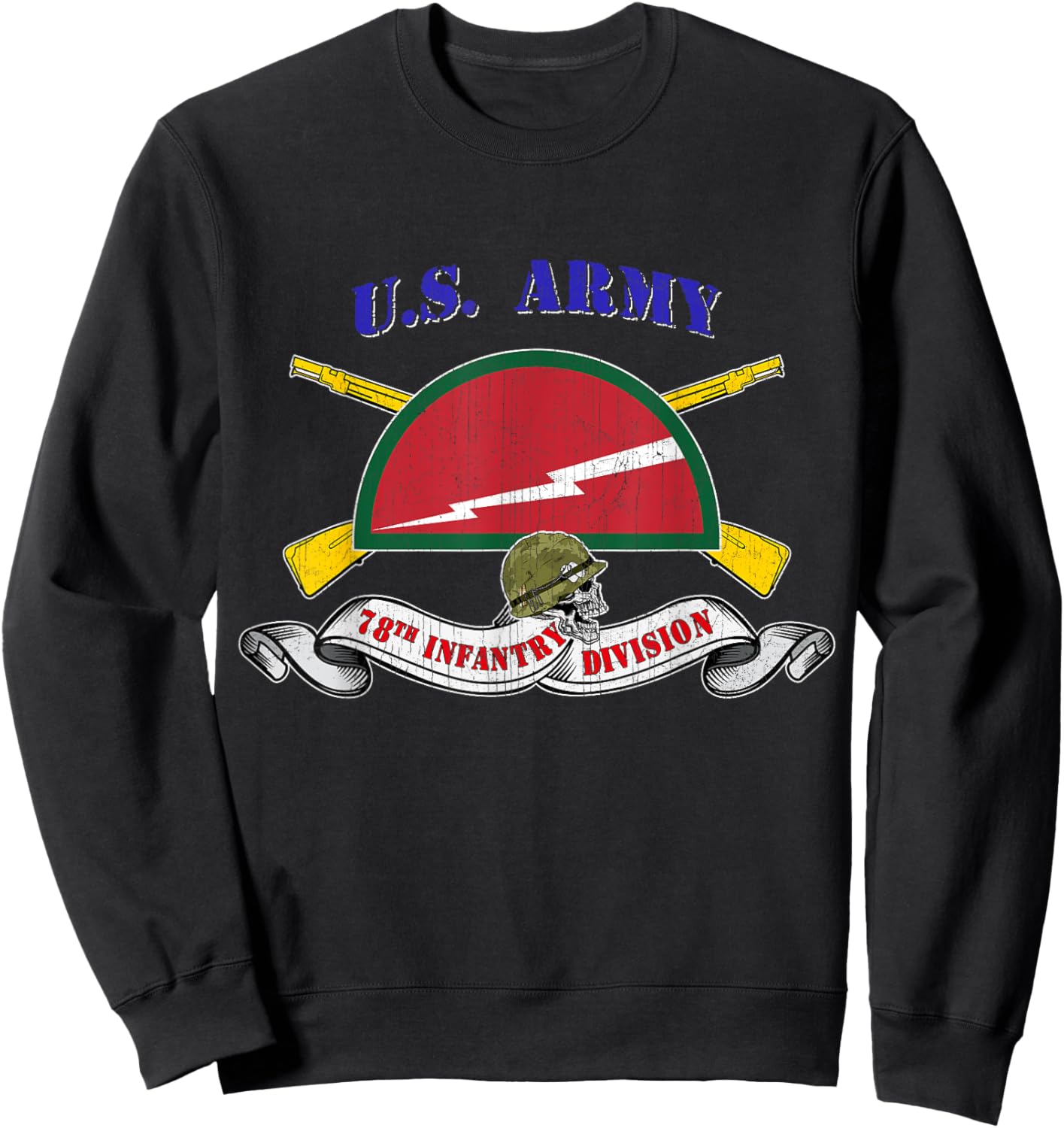 78th Infantry Division 78th ID Veteran Vintage Gifts Sweatshirt - Sweatshirt | Black