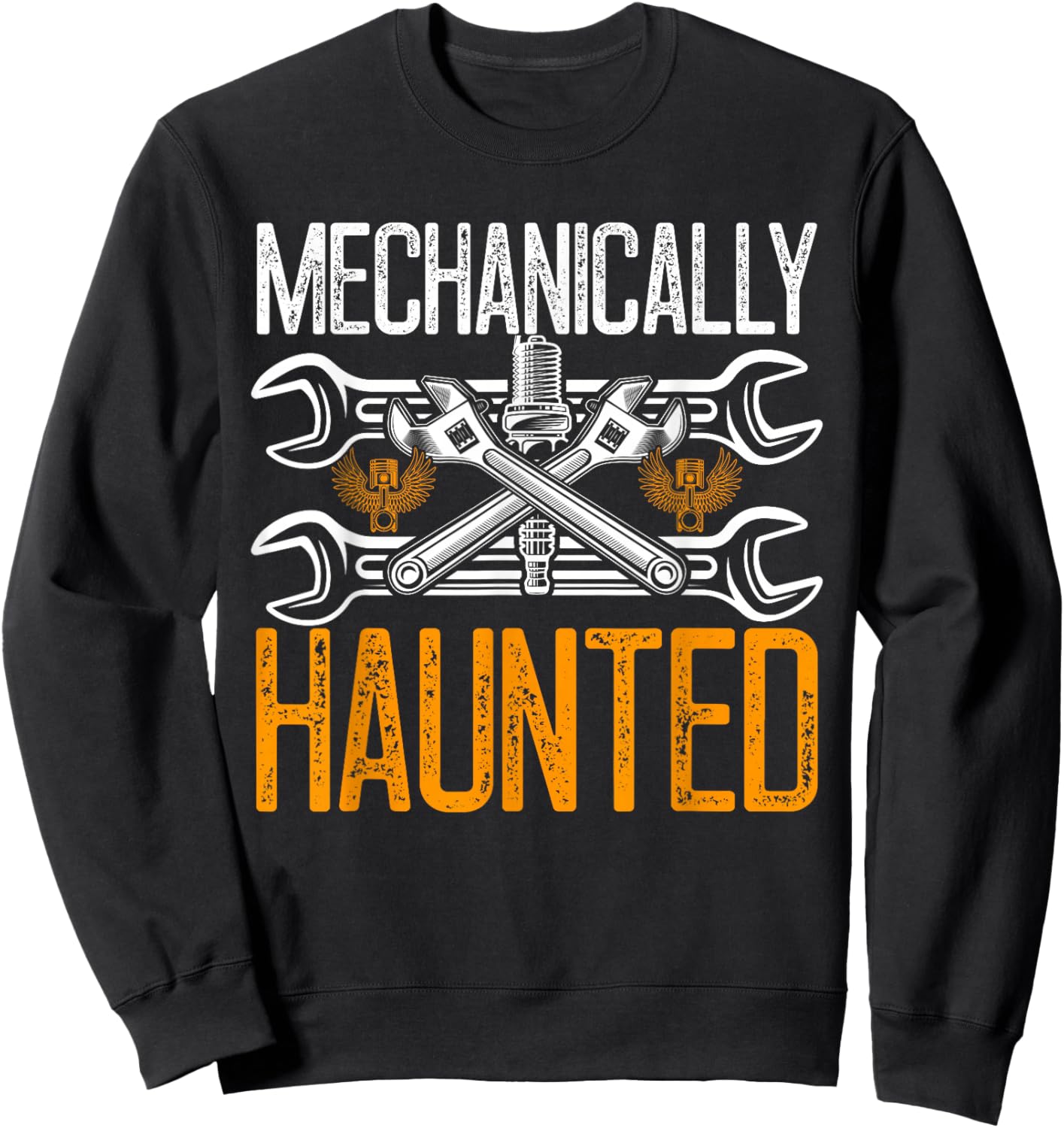 Mechanic Halloween Creepy Car Garage Spooky Sweatshirt - Sweatshirt | Black