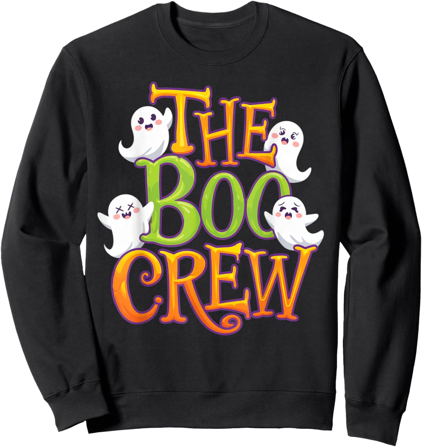 Halloween Ghost The Boo Crew Sweatshirt - Sweatshirt | Black