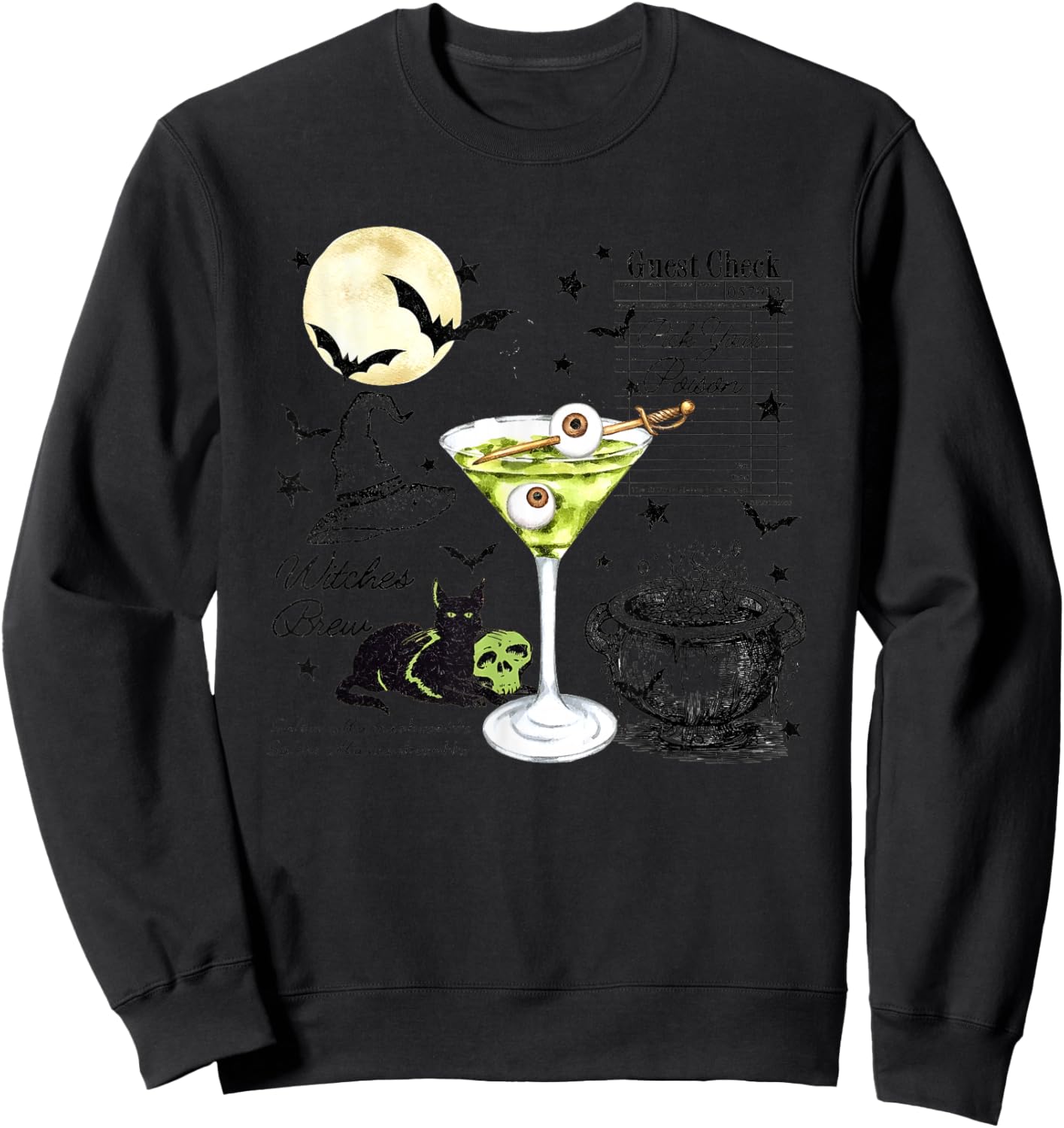 Halloween Witches Brew Funny Women Sweatshirt - Sweatshirt | Black