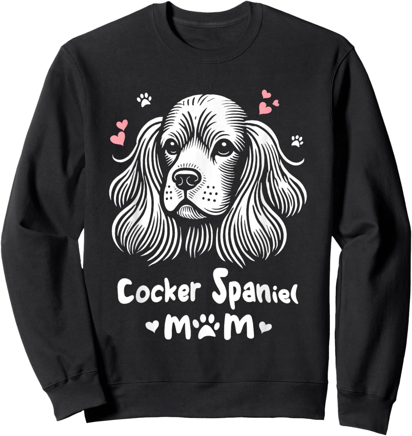 Cocker Spaniel Mom Spaniels Sweatshirt - Sweatshirt | Black