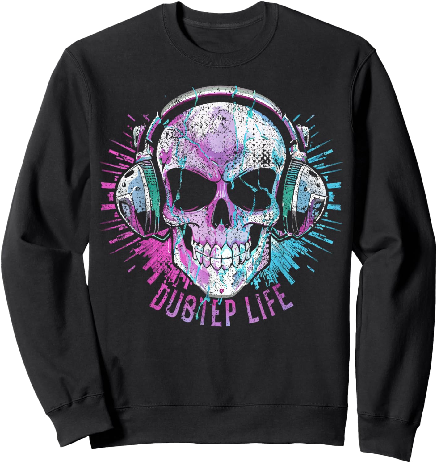 Electronic Music Dubstep Life Sweatshirt - Sweatshirt | Black