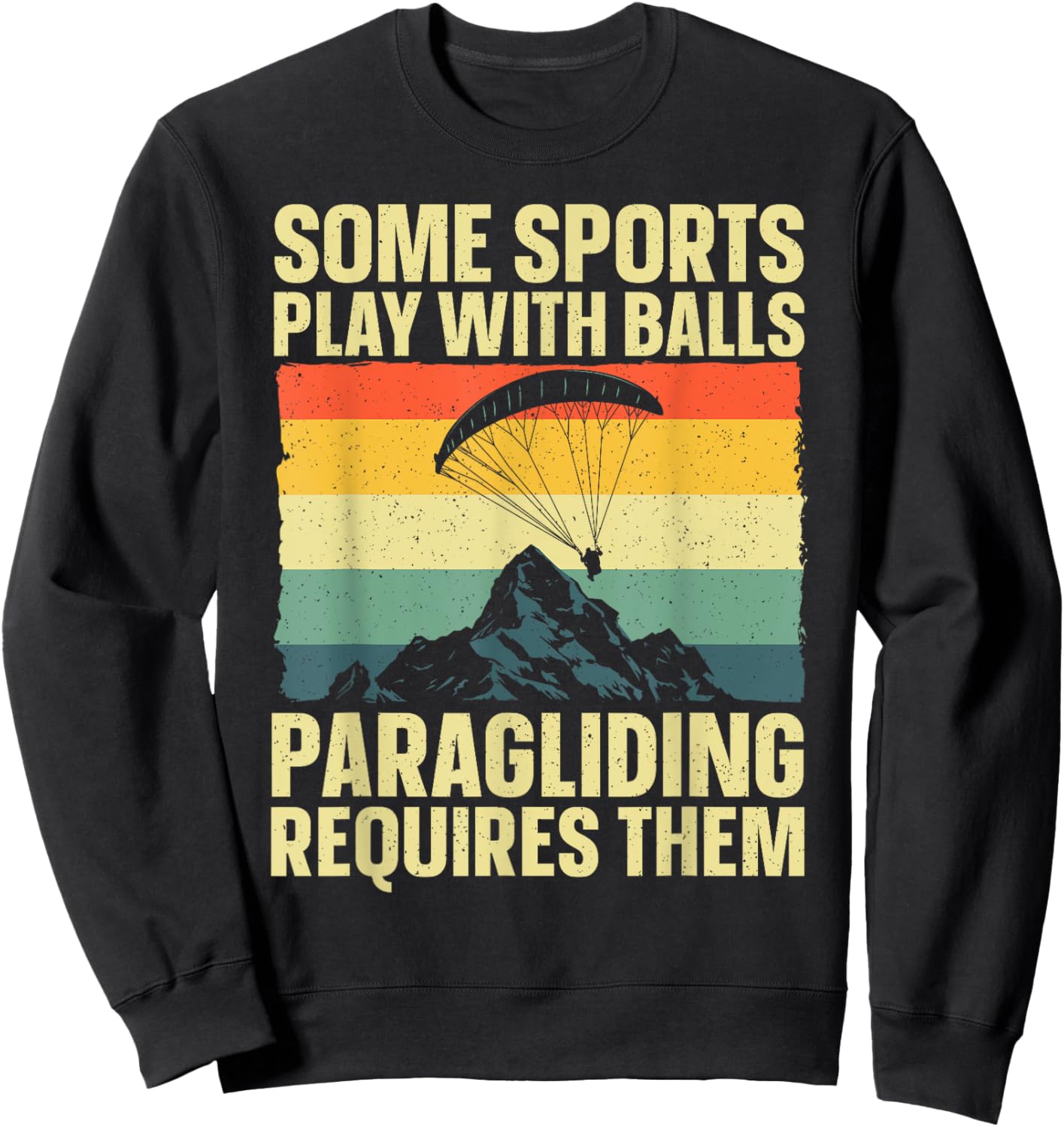 Funny Paragliding Design Women Paraglide Paraglider Sweatshirt - Sweatshirt | Black