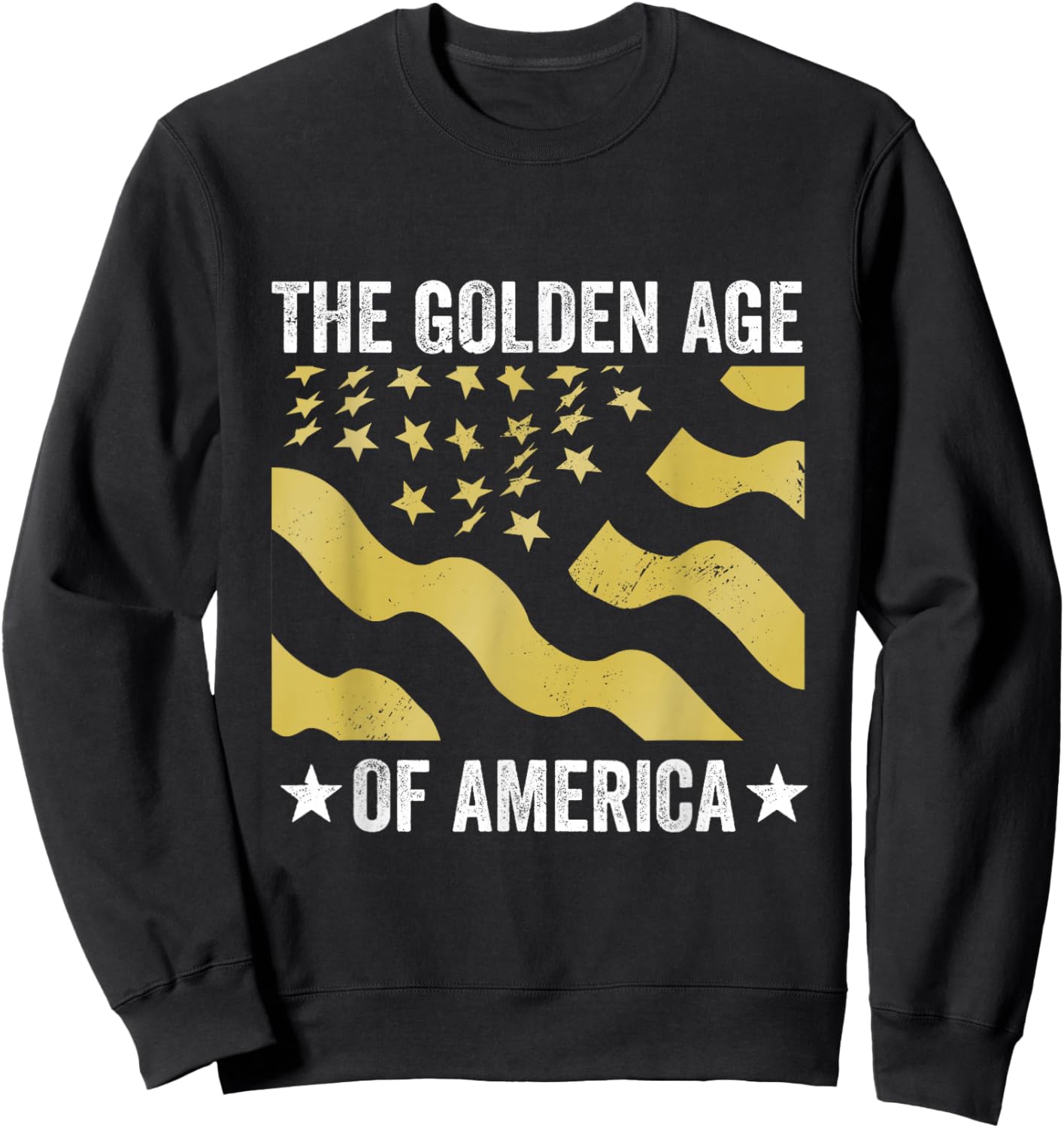 The Golden Age of America USA Flag Sweatshirt - Sweatshirt | Black