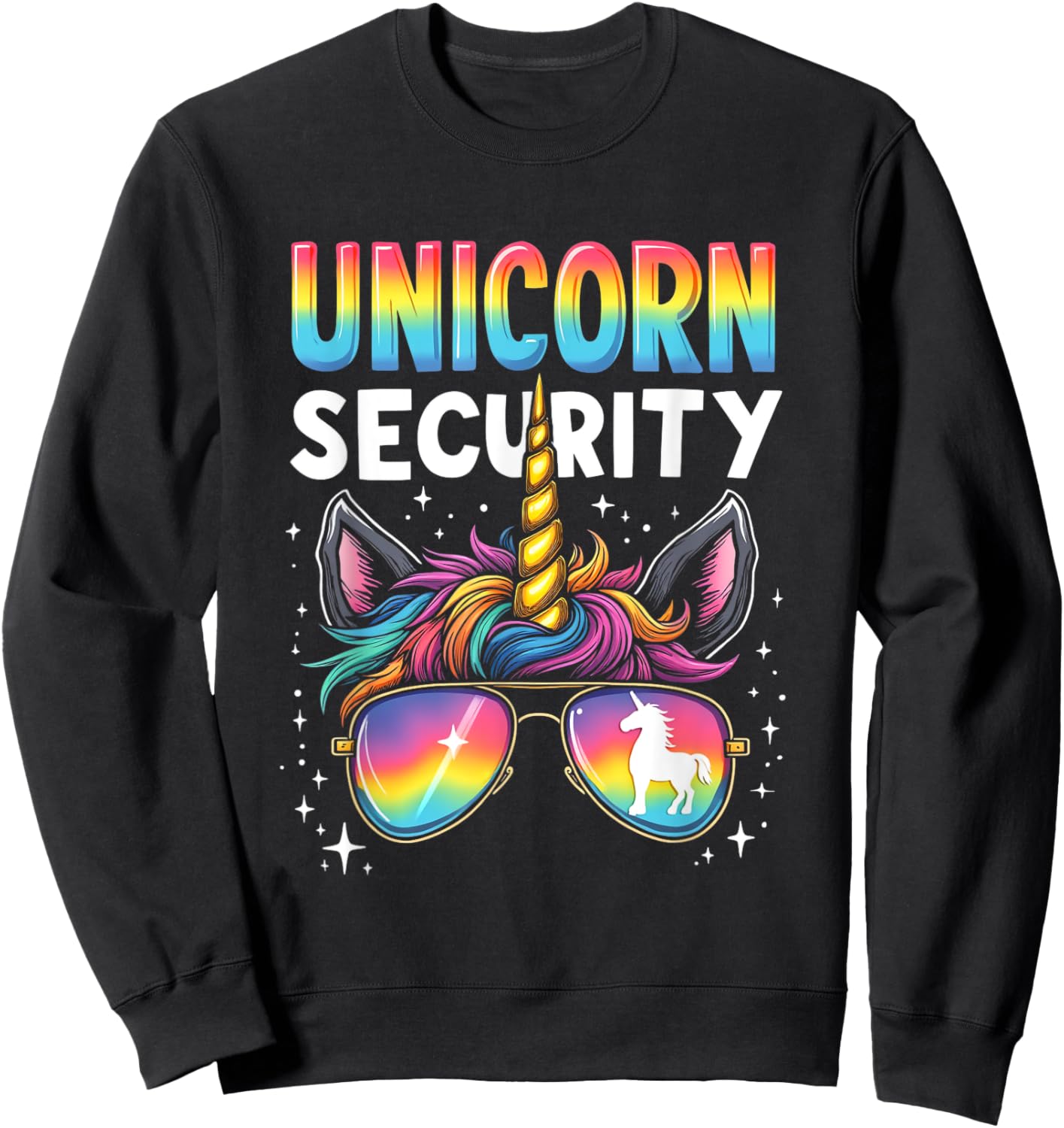 Unicorn SECURITY Unicorn Sweatshirt - Sweatshirt | Black