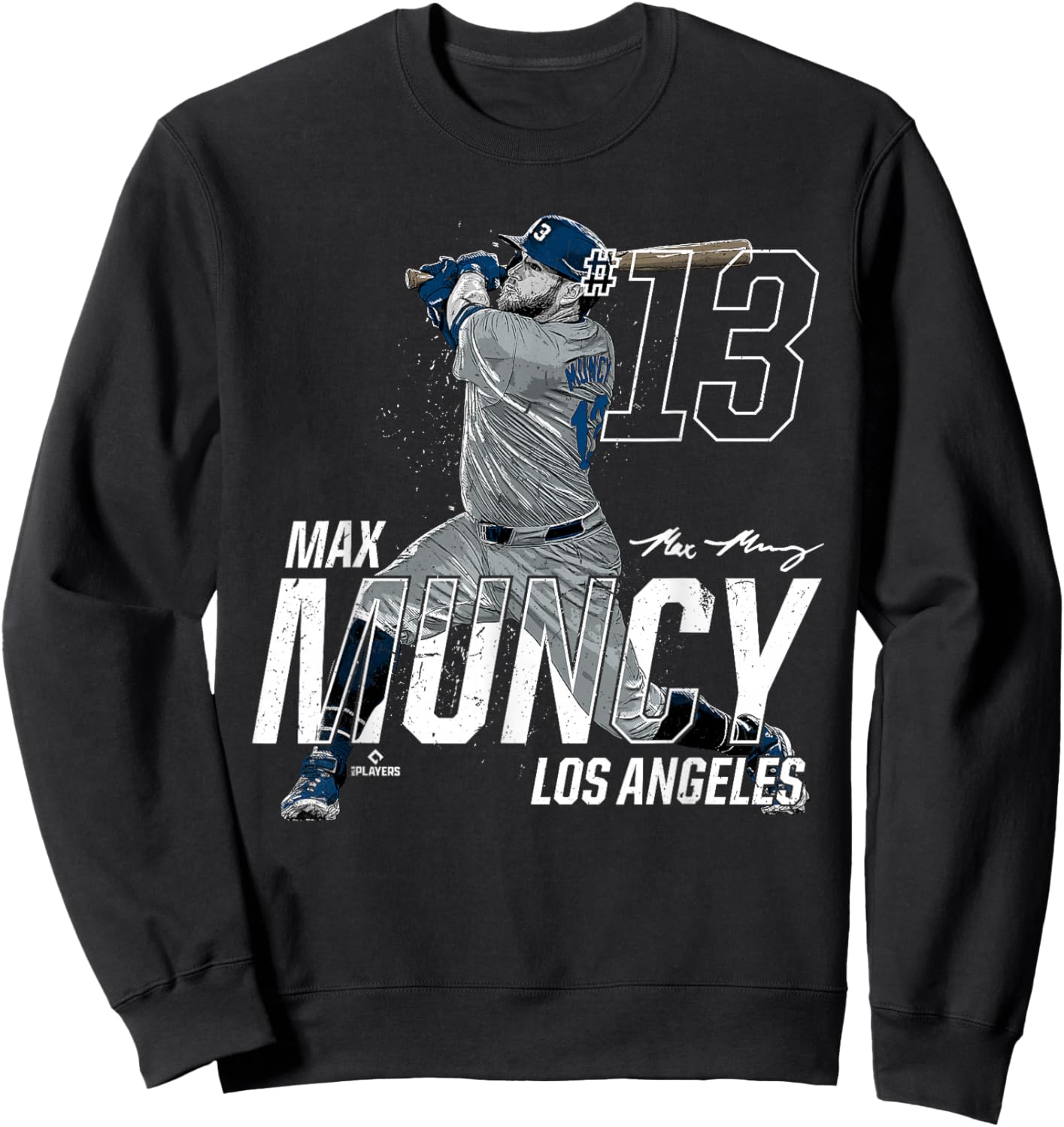 Dynamic Pose Max Muncy Los Angeles Baseball MLBPA Sweatshirt - Sweatshirt | Black