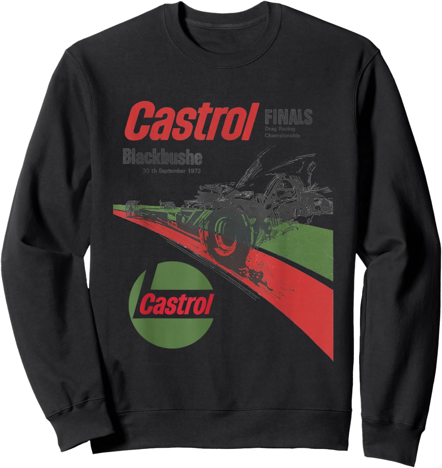 Castrol Racing Blackbushe Vintage Retro Logo PAPL1343 Sweatshirt - Sweatshirt | Black