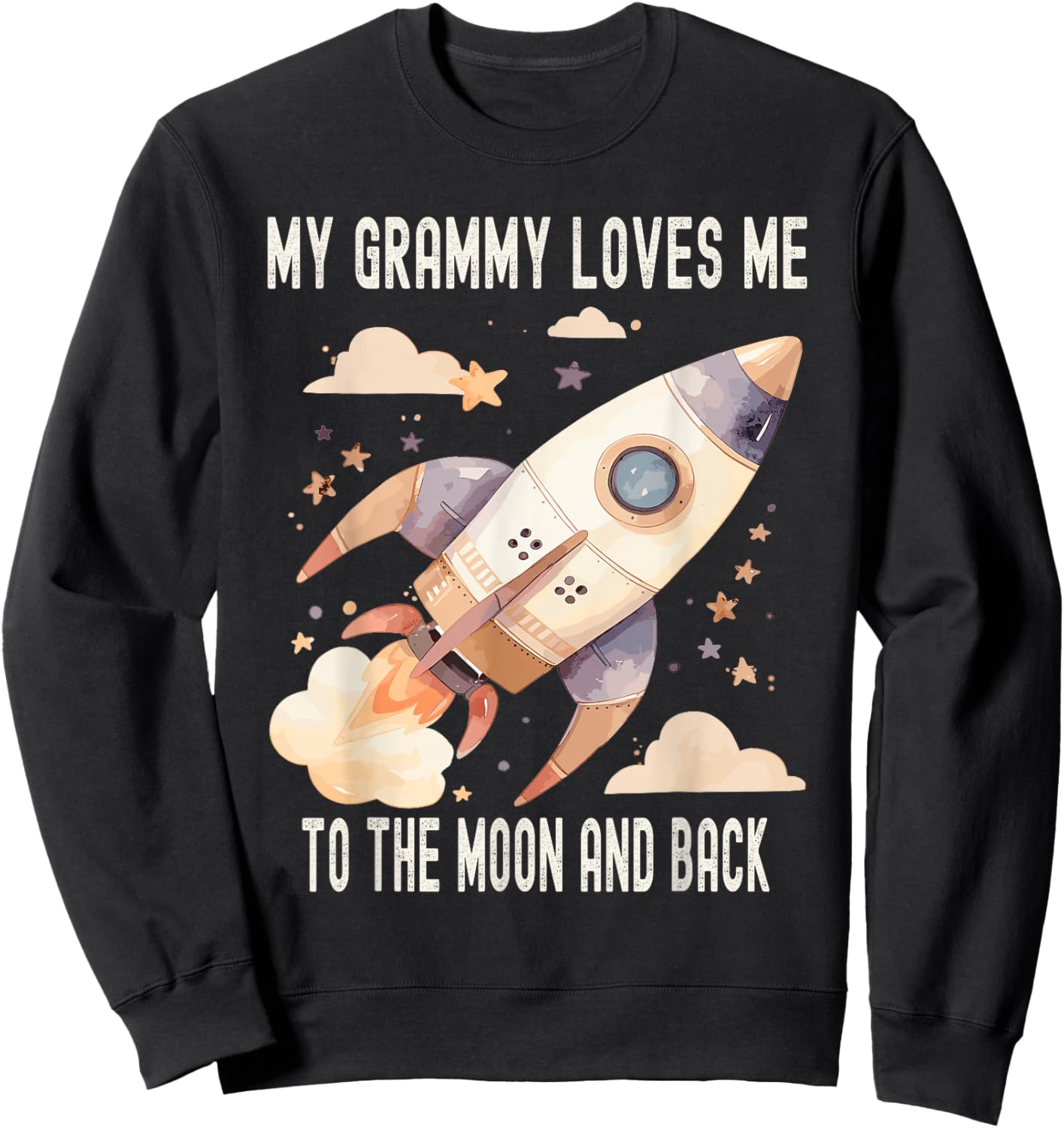 My Grammy Loves Me To The Moon And Back Sweatshirt - Sweatshirt | Black