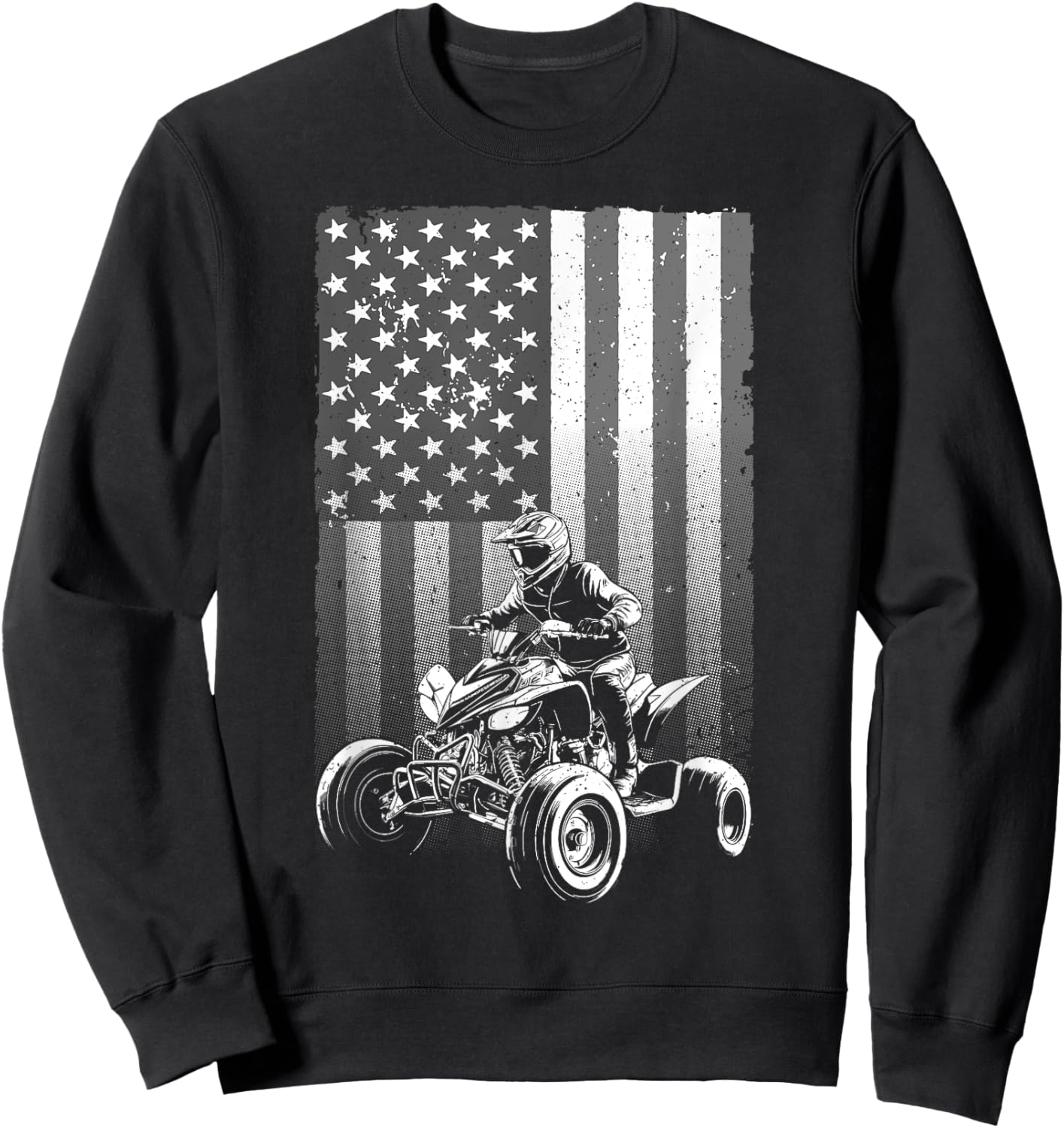 Cool ATV Design Women Off Road Mud Dirt 4 Wheeler Sweatshirt - Sweatshirt | Black