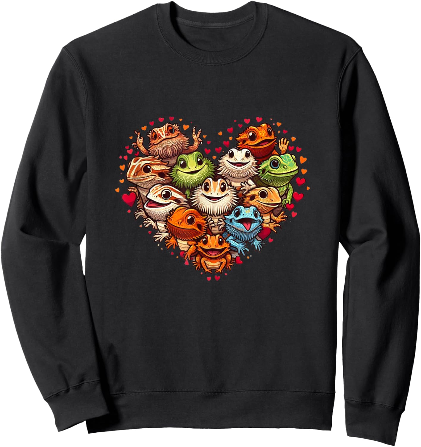 Bearded Dragon Shirt Pogona Reptile Bearded Dragons Sweatshirt - Sweatshirt | Black