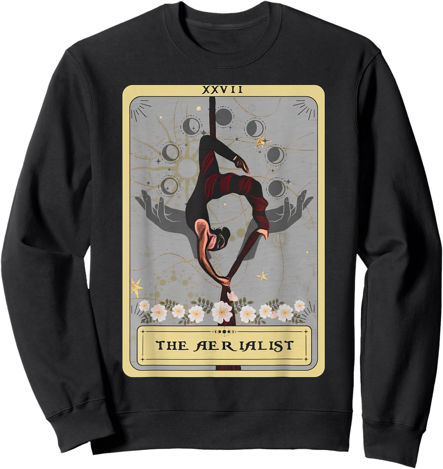 Aerialist Tarot Card Aerial Dancing Aerial Dancer Women Sweatshirt - Sweatshirt | Black