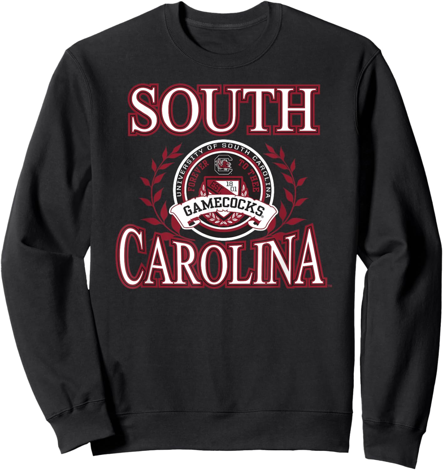 South Carolina Gamecocks Laurels Black Officially Licensed Sweatshirt - Sweatshirt | Black