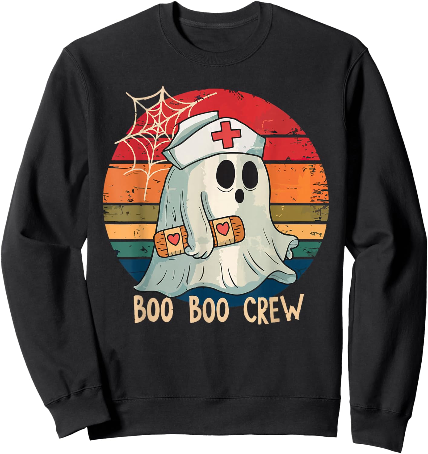 Boo Boo Crew For Nurse Halloween Nursing Sweatshirt - Sweatshirt | Black