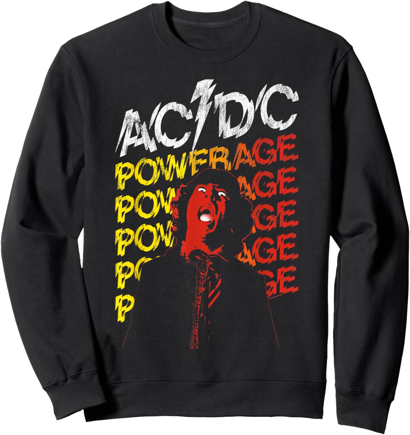AC/DC Powerage Angus Black Small Classic Fit Short Sleeve Classic Rock Fans, AC/DC Fans, Men, Women Sweatshirt - Sweatshirt | Black