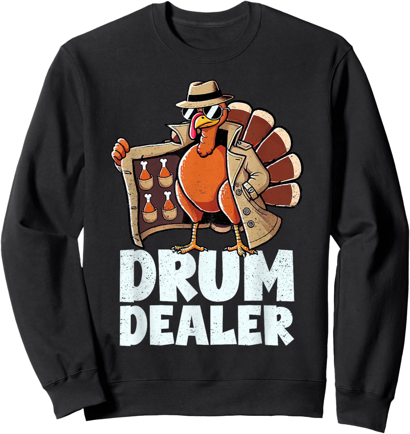 Funny Thanksgiving meme Turkey day Sweatshirt - Sweatshirt | Black