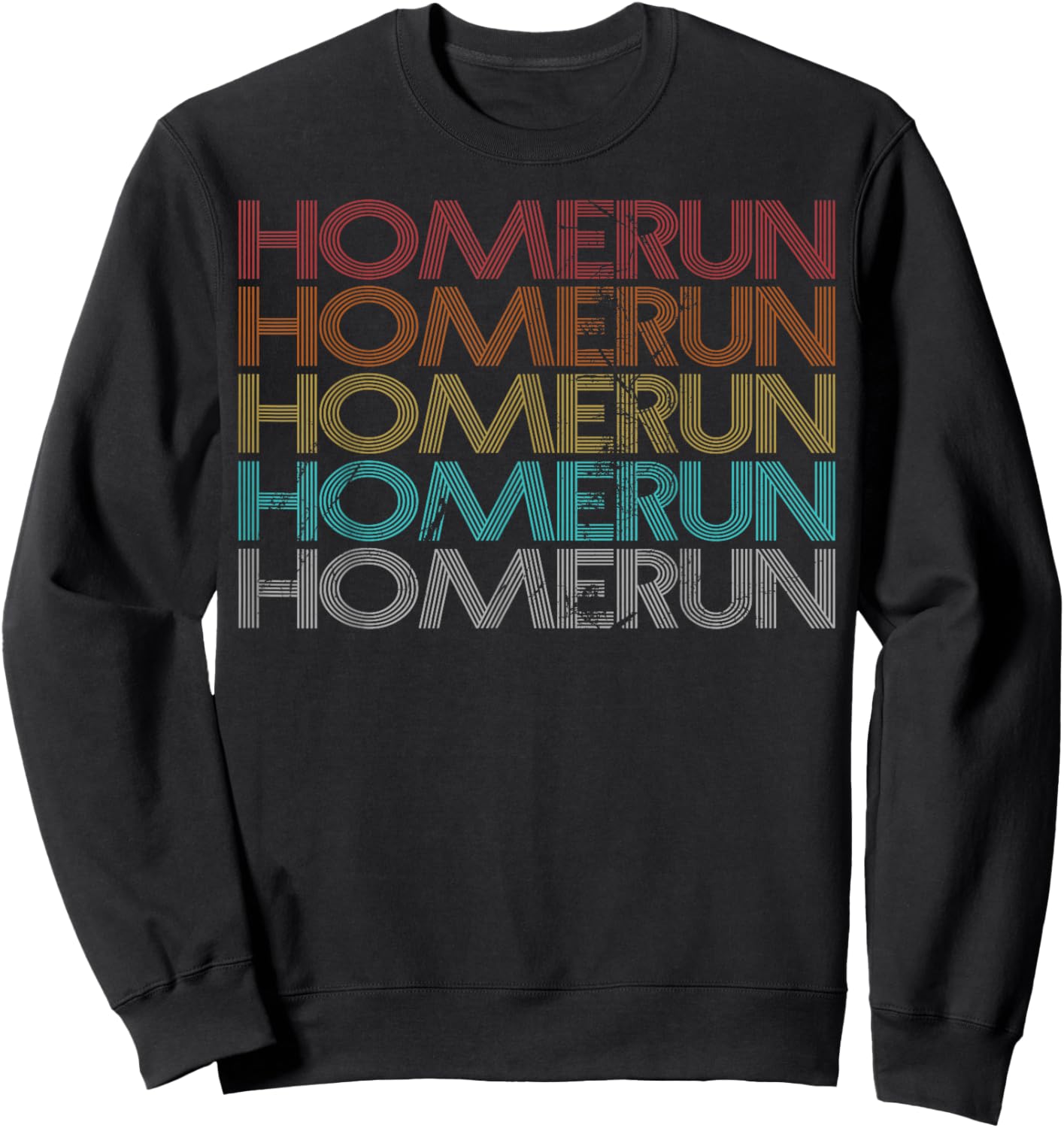 Retro Vintage Homerun Sweatshirt - Sweatshirt | Black