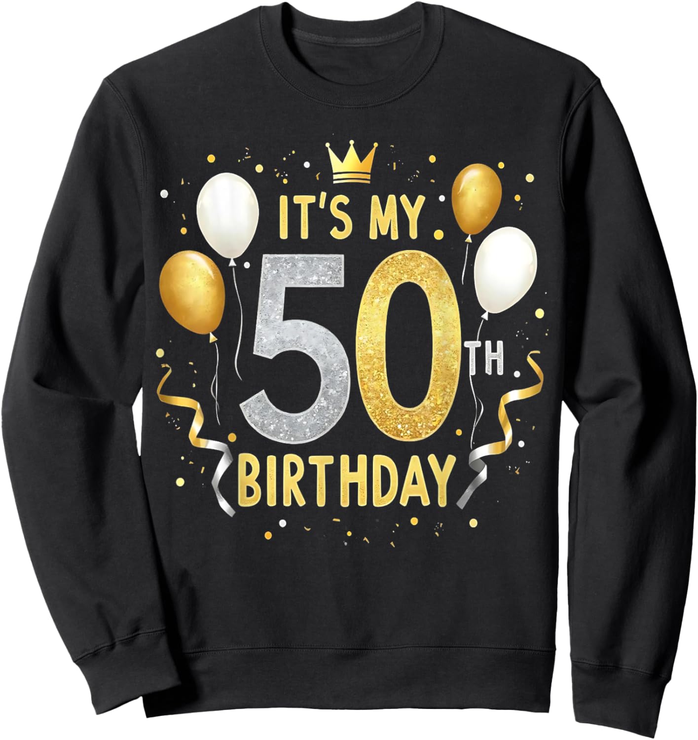 Its My 50th Birthday Happy 1973 Birthday Women Sweatshirt - Sweatshirt | Black